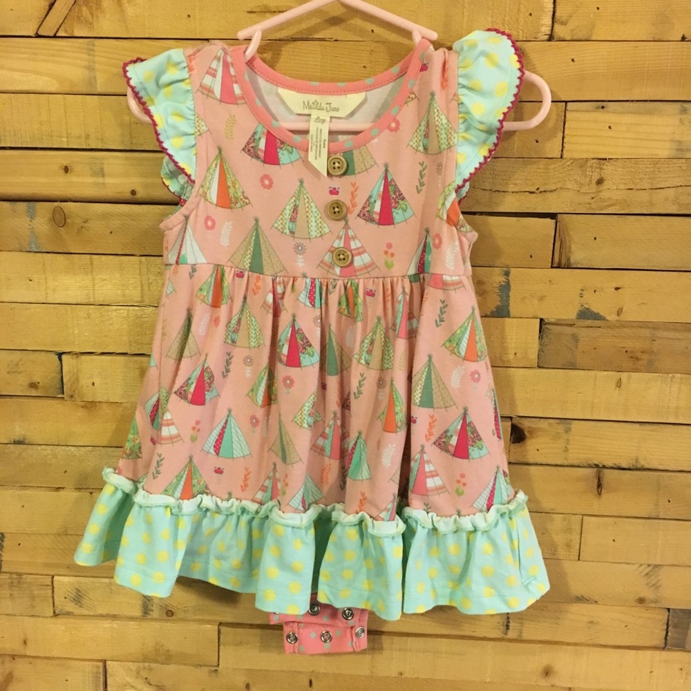 Matilda Jane boats dress, built-in diaper cover